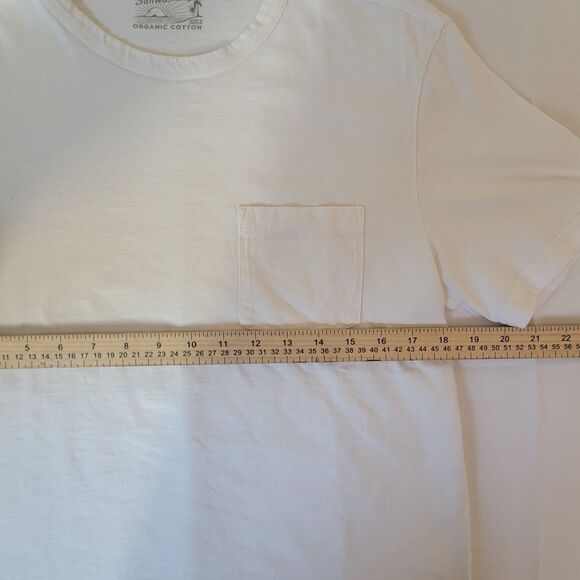 Faherty Sunwashed Organic Cotton T-Shirt White Size S Crew Neck Soft Tee - Picture 4 of 8